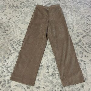 Tan Corduroy Pants Alfred Dunner Size 6 Wide Leg